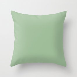 QUIET GREEN solid color Throw Pillow