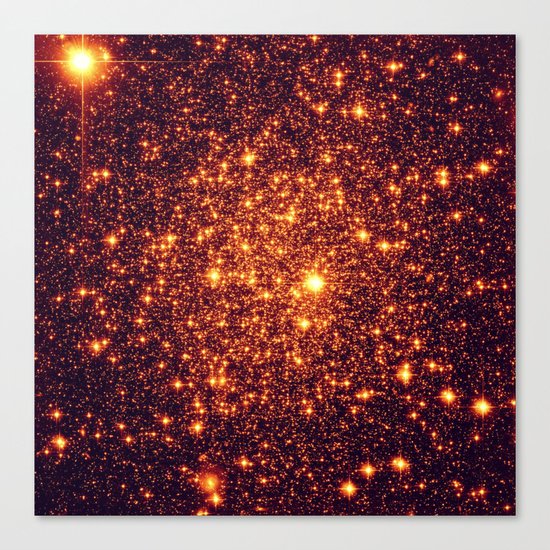 Copper Bronze Glitter Stars Canvas Print