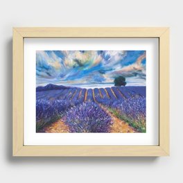 Fields of Lavender landscape painting by Vincent van Gogh Recessed Framed Print
