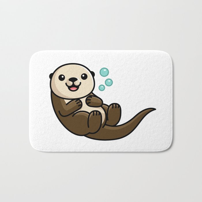 Sea Bubble Otter Bath Mat