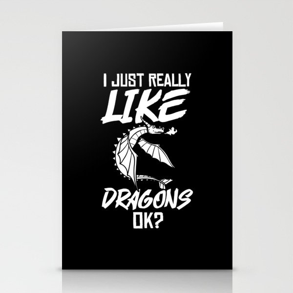 Dragon Head Funny Cute Fantasy Creature Stationery Cards