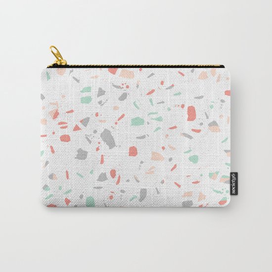 Pastel terrazzo minimal pattern trendy home office wall art gender neutral Carry-All Pouch
