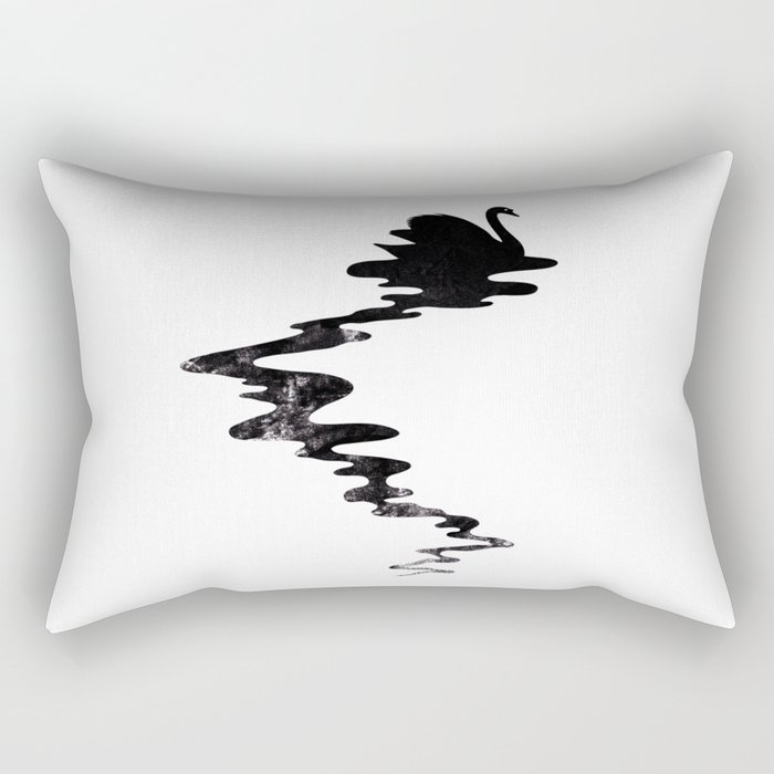 Black Swan Rectangular Pillow