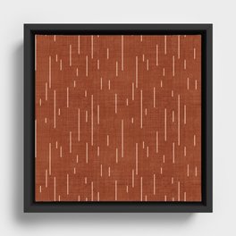 Downpour in Rust Framed Canvas