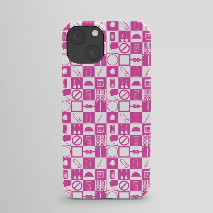 Contraception Pattern (Pink) iPhone Case