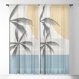 Palm Beach Nordic Midcentury Sheer Curtain
