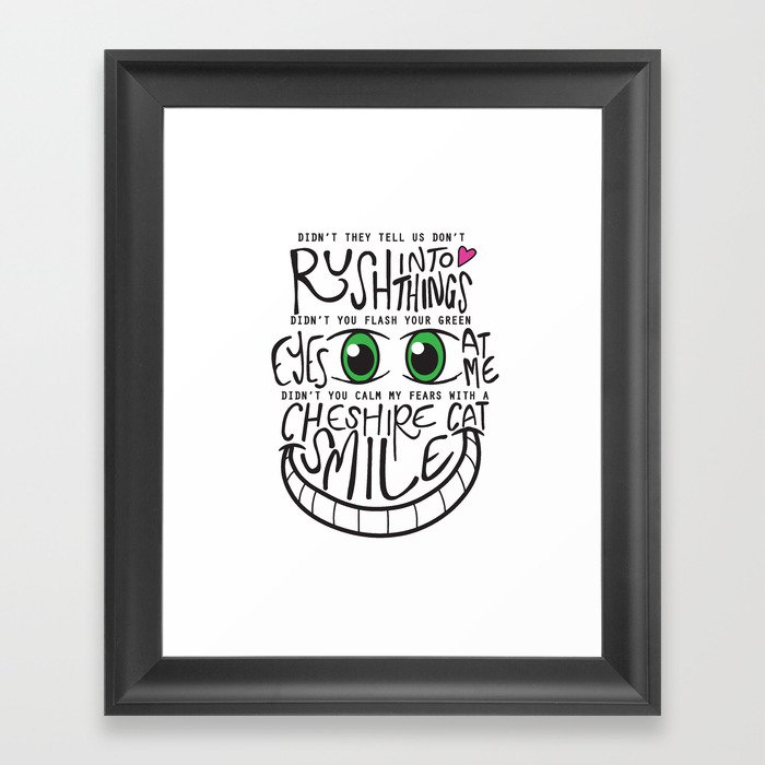 Wonderland- Cheshire Cat Smile Framed Art Print