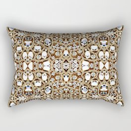 jewelry gemstone silver champagne gold crystal Rectangular Pillow