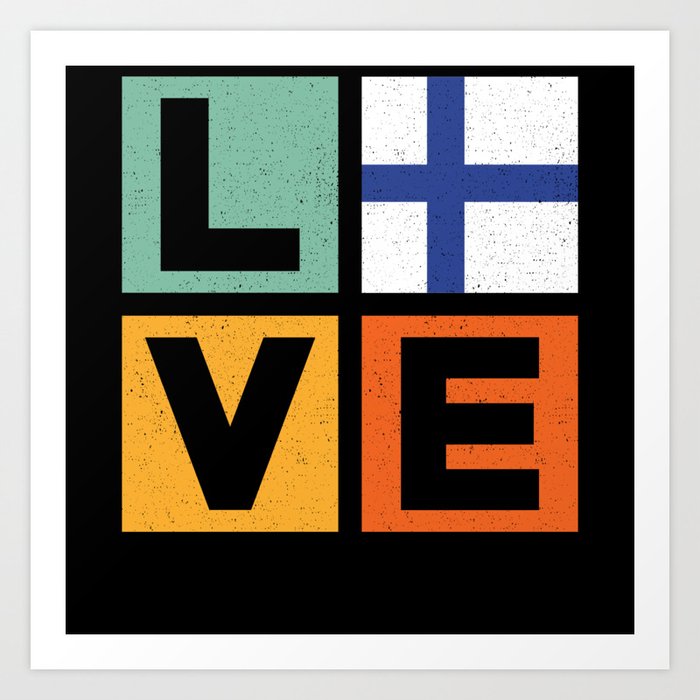 Finland Love Art Print