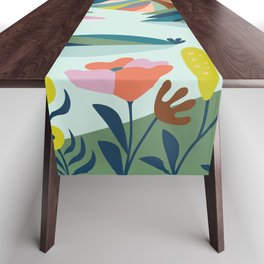 Modern Scenic Mountains  Table Runner