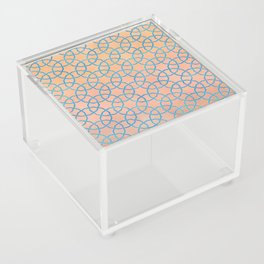Pink blue geometric pattern Acrylic Box