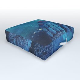 Untitled (Poseidon), by Zdzisław Beksiński Outdoor Floor Cushion