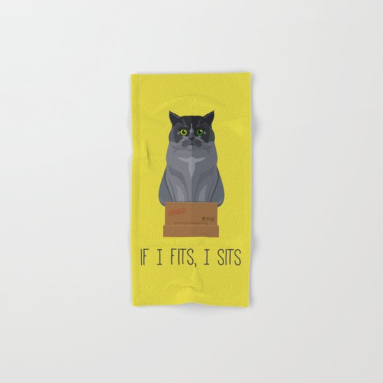 If I Fits, I Sits II Hand & Bath Towel