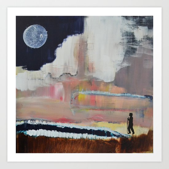 Peeking Over the Mountains Art Print