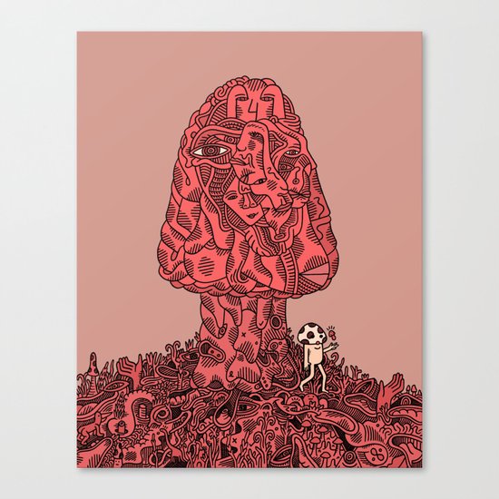 The Psilocybin Adventures of Mr.Mushroom Canvas Print
