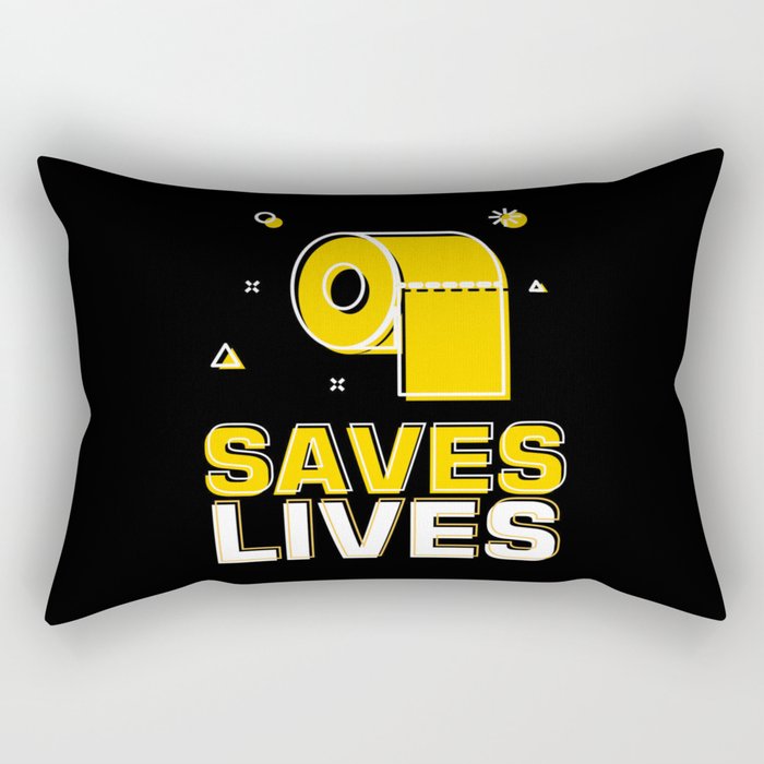 Saves Lives Toilet Paper Toilet Rectangular Pillow