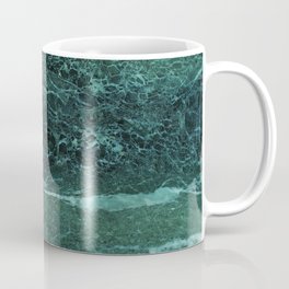 Dark Green Marble Texture Coffee Mug