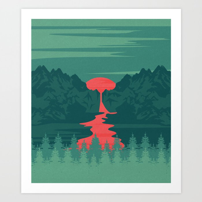 The Red River Art Print