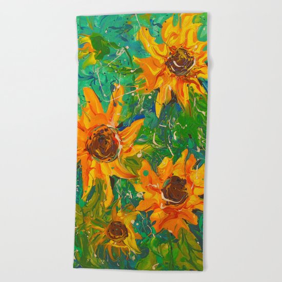 Sunflowers Beach Towel