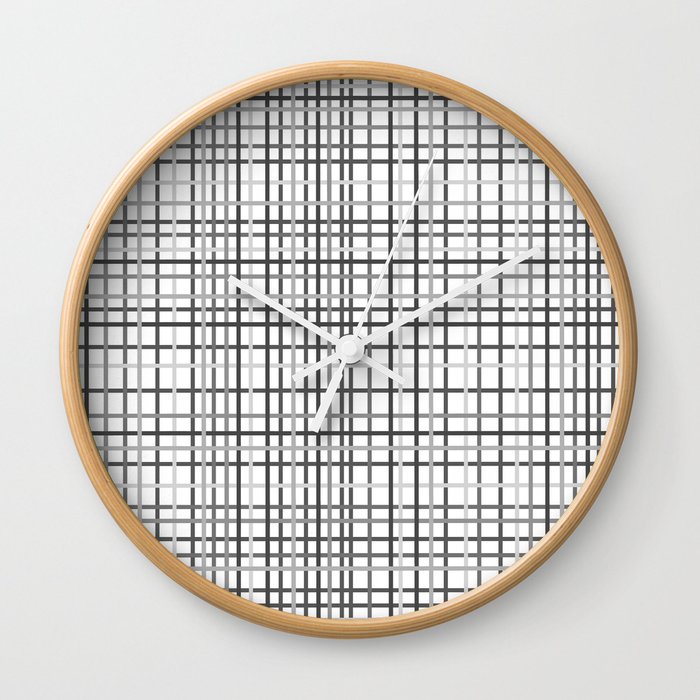 Weave Black and White Wall Clock
