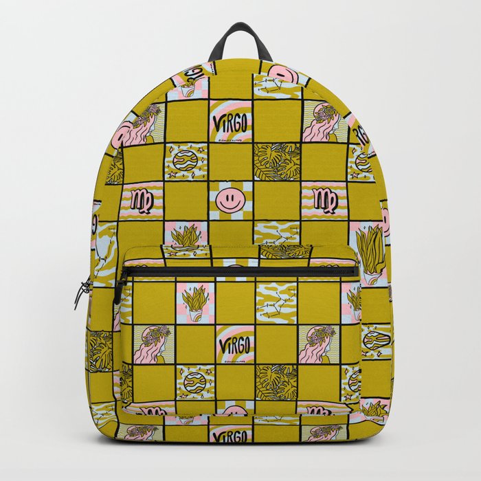 Virgo Checkered Print Backpack