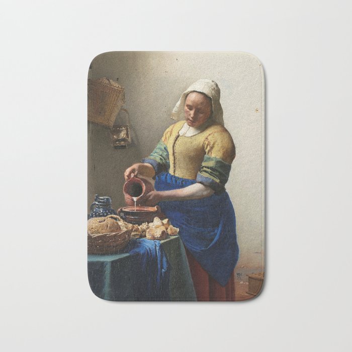 art of johannes vermeer Bath Mat