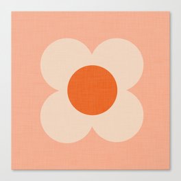 Retro Blossom - peach Canvas Print
