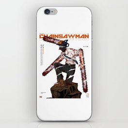 Chainsawman - Denji, fanart/fanmade from anime, illustration with urban graphic design iPhone Skin