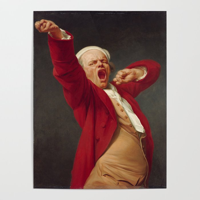 Joseph Ducreux Yawning Poster