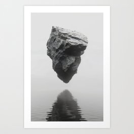 Levitating rock Art Print