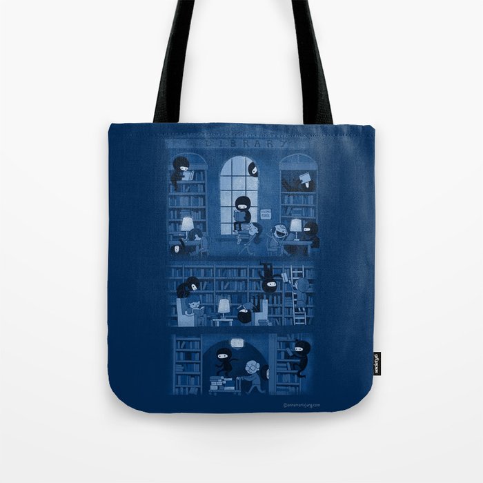 Silence in the Library Tote Bag