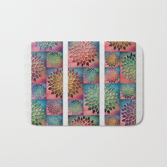 Abstract Petals Decoration Bath Mat