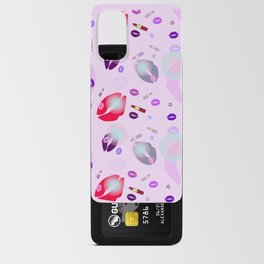kitty love and lipstick pattern Android Card Case