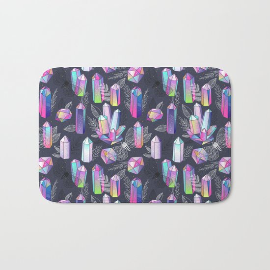 Moths and Crystals Bath Mat