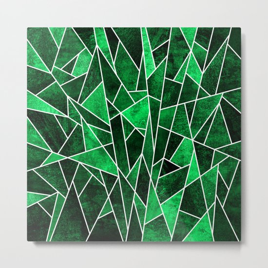 Shattered Emerald Metal Print