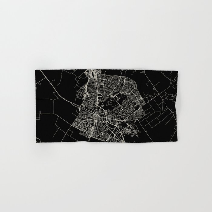 Salinas USA - City Map Drawing - Minimal Aesthetic Hand & Bath Towel