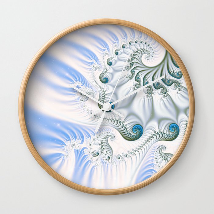 Winter Snowy Spiral  Wall Clock