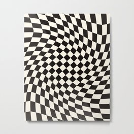 Black&White Checker Metal Print | Black And White, Warpchecker, Concept, Graphicdesign, Vector, Illustration, Black and White, Check, Acrylic, Graphite 