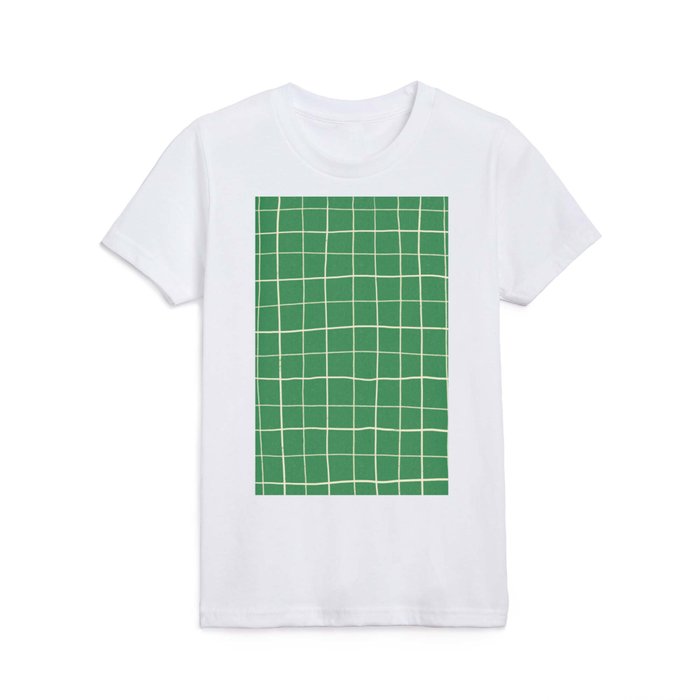 Green Check Kids T Shirt