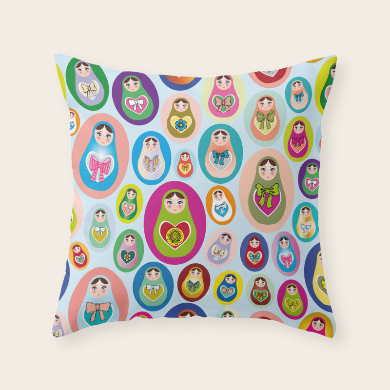 Russian Matryoshka Nesting Doll Throw Pillow By Ekaterinap Society6