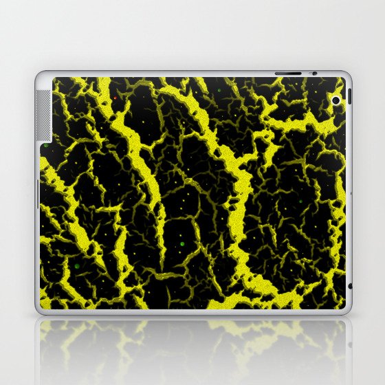 Cracked Space Lava - Yellow Laptop & iPad Skin