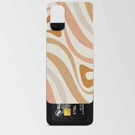 New Groove Retro Swirls Abstract Pattern in Pale Boho Blush Apricot Sand Android Card Case