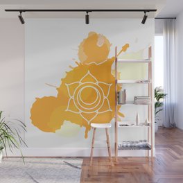 Swadhisthana chakra Meditation aura and sixth of the seven chakras symbol Wall Mural