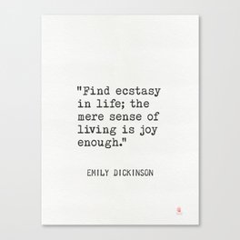 Emily Dickinson American poet Canvas Print