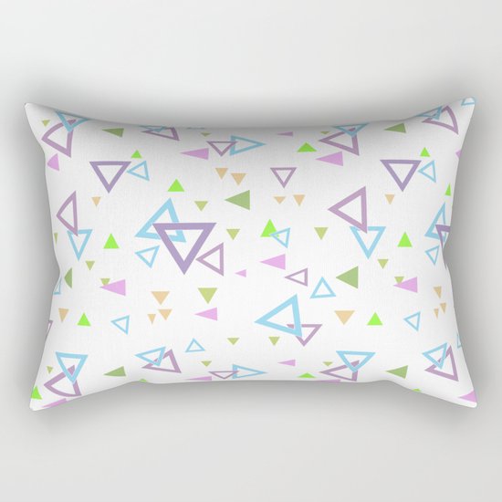 Abstract triangles pattern with triangular Rectangular Pillow