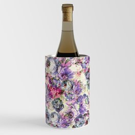 Vintage bohemian rustic pink lavender floral Wine Chiller