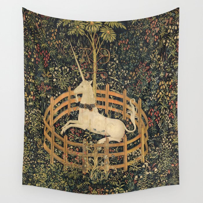 Unicorn in Captivity Tapestry Wall Hanging or Cushion - The Art Needlepoint  Company