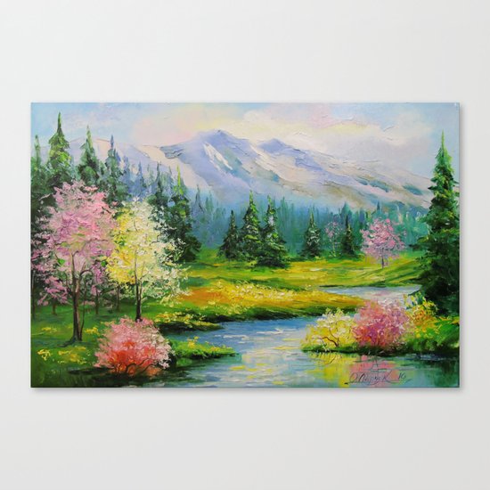 Spring brook Canvas Print