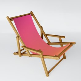 Gradient Fade Hot Pink to Orange Ombré Sling Chair