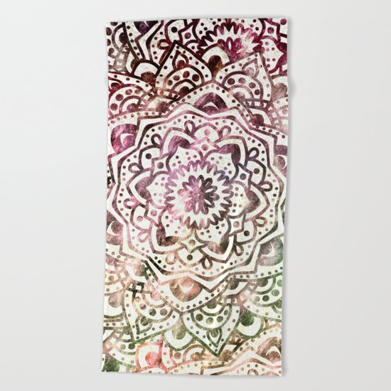 STARRY DAY MANDALA Beach Towel